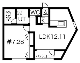 RIVERSIDE TASK KASUGA(リバーサイドタスク春日)【2階】の間取り