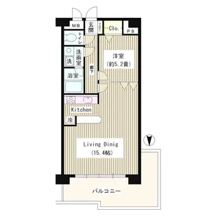 コアシティ中野坂上【11階】の間取り
