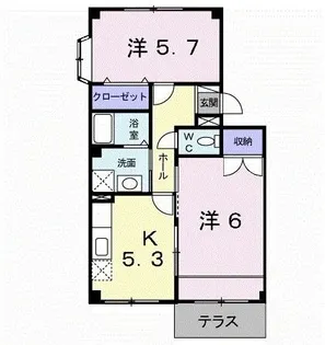 エスペランサB【1階】の間取り