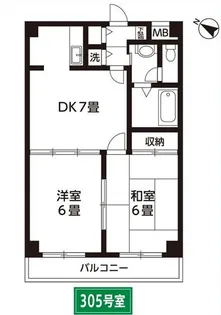 第二寿マンション【3階】の間取り