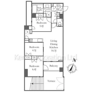 オープンレジデンシア駒沢【1階】の間取り