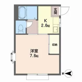 コートカノン【1階】の間取り