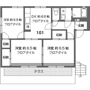 南台クリーンハイツA【1階】の間取り