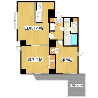 ウィンベルデュエット小岩【5階】の間取り