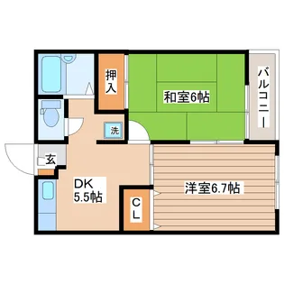 八本松ヴィレッヂ【2階】の間取り