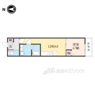 クレアール芝辻町【1階】の間取り