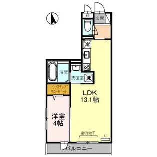パティオ鳳【2階】の間取り