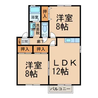 セジュール外堀【1階】の間取り