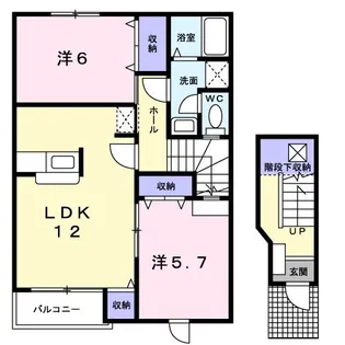 ポロディジューロジュマン【2階】の間取り
