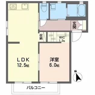 アビ-ロ-ドA【2階】の間取り