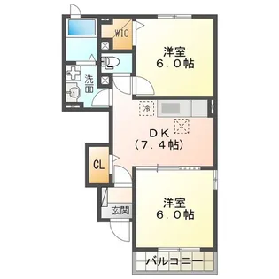 フォーリーフII【1階】の間取り