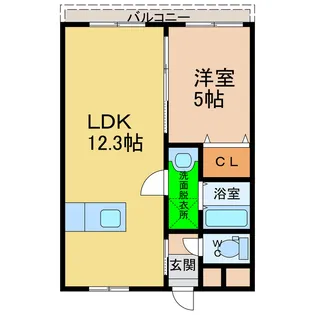ピース・スクエア津乃峰【2階】の間取り