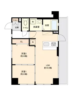 ワンルーフフラット西早稲田【5階】の間取り
