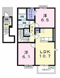 アンソレイユ【2階】の間取り