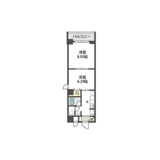エクセランス西宮【5階】の間取り