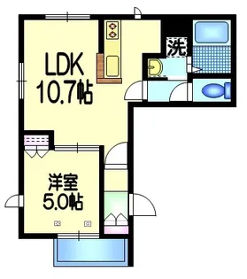 メゾンボヌール【1階】の間取り