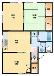 セジュール平山【1階】の間取り