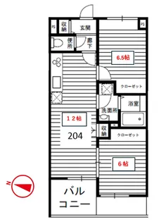 CENTRAL NAKANO【2階】の間取り