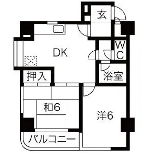 キャッスルミヤザキ【5階】の間取り