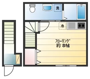 blanc et blanc β【2階】の間取り
