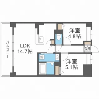 エルグランド博多の杜【4階】の間取り