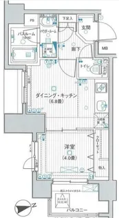 日神デュオステージ浅草松が谷【9階】の間取り