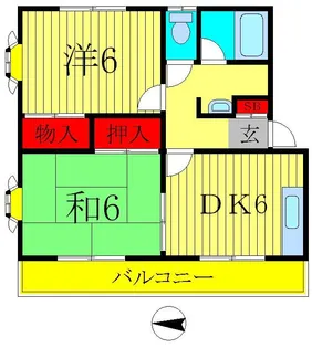 第1コーポヒグラシ【1階】の間取り