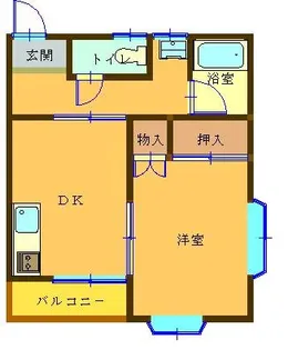 ジュネパレス岩井【1階】の間取り