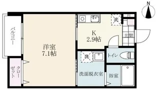 ファインフォレスタ佐賀大前II【2階】の間取り