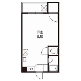 第二清水ハイツ【2階】の間取り