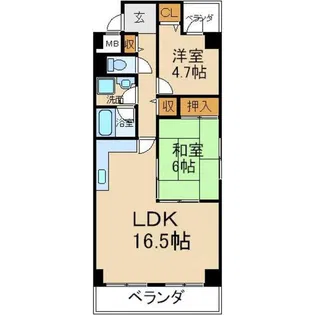 第3クラウンマンション【3階】の間取り