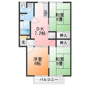 稲田ライブタウン B棟【1階】の間取り