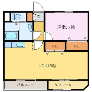 アークビレッジ京田【2階】の間取り