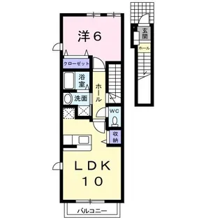 ブライト・スクエアC【2階】の間取り