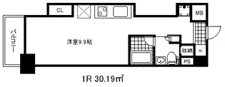 レジディア神戸磯上【10階】の間取り