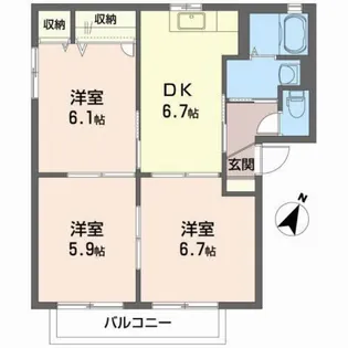 グリーンヒルズA【2階】の間取り
