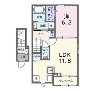 カーサ・ルナ【2階】の間取り