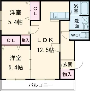 エアフォルク【2階】の間取り