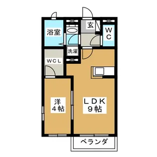 アーシャル八乙女【1階】の間取り