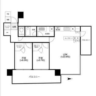 パークタワー晴海【20階】の間取り