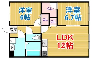 パストラーレ東岡山【1階】の間取り