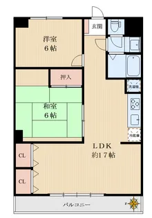 上野ハイツ【1階】の間取り