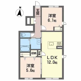 シャーメゾンことぶき【1階】の間取り