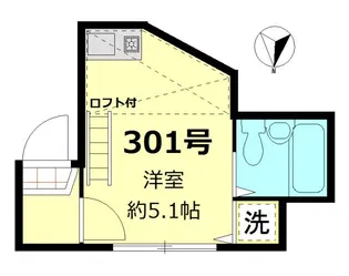 KKハウス北千住【3階】の間取り