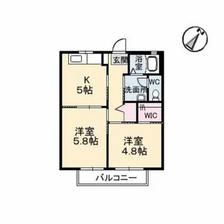 メゾンスカイヒルズM棟【2階】の間取り