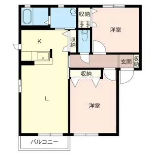 山梨県甲府市小松町【アパート】の間取り