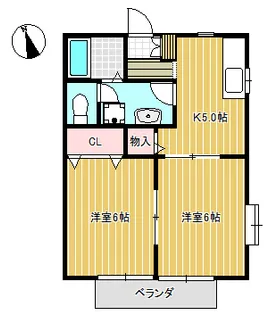 カーサフローラル【2階】の間取り