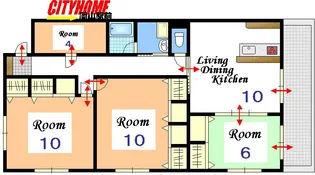 メゾンイシノ【3階】の間取り