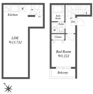 ルクレ三田【1階】の間取り