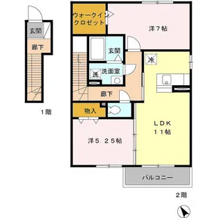 サンモールD【2階】の間取り